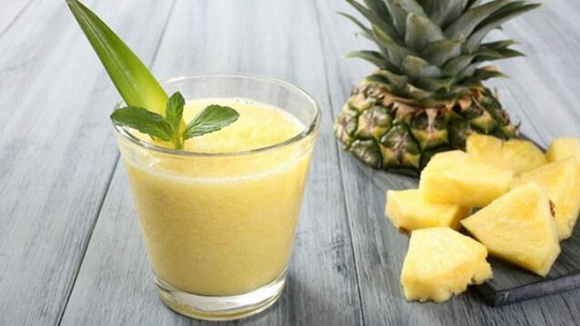 ananas-smoothie op een bloedgroepdieet